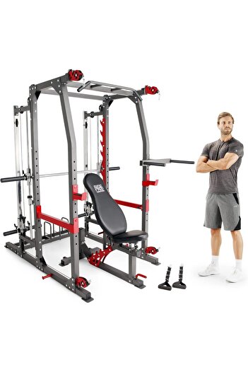 MARCY Pro Smith Total Body Home Gym System, Gray