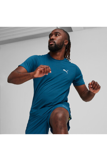 Puma Mens RUN CLOUDSPUN SHORT SLEEVE RUNNING TEE - Blue