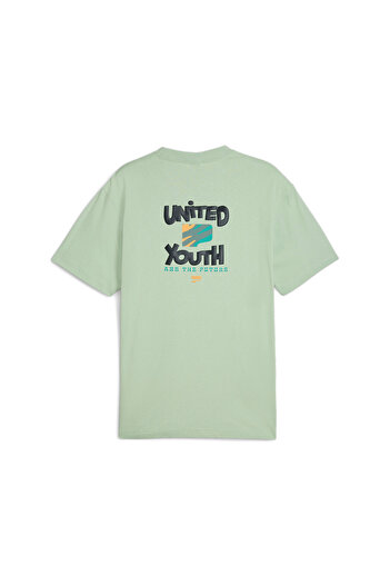 Puma Mens DOWNTOWN Graphic Tee - Green