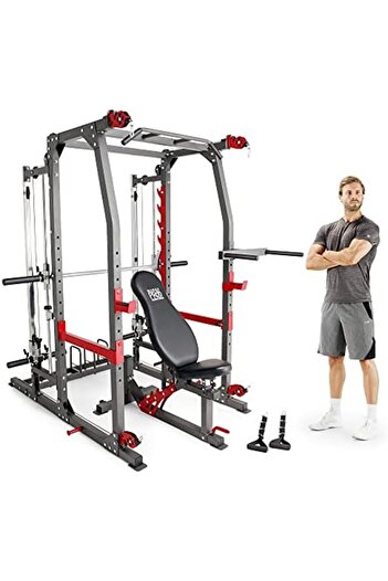 MARCY Pro Smith Total Body Home Gym System, Gray