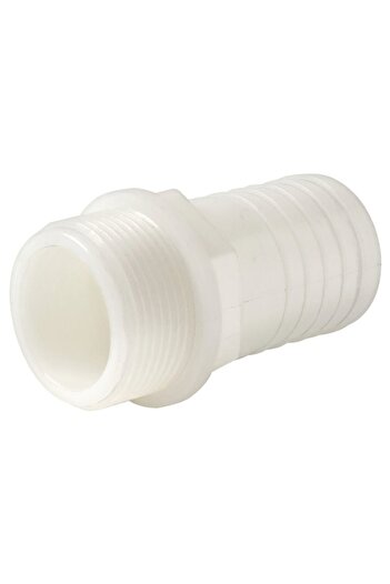 OSCULATI Adaptor Furtun 1 1/4 inch x 38 mm, Drept, Nylon Alb, Rezervoare Apa Rigide