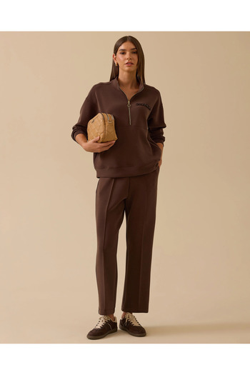 SEÇİL Bead Detailed Zippered Sweatshirt