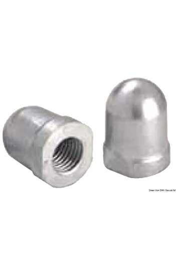 OSCULATI Anod Suport Baza Propulsie Pupa, Aluminiu, 33x29 mm, Filet 12x1,75 mm