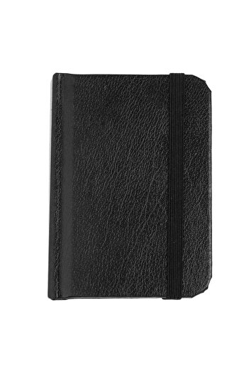 OEM Carnet Notite A7, 100 File, Coperta Dura, Negru, Banda Elastica