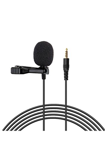 oein Lavalier Microphone, Wired, 3.5mm Jack, 1.5m, Black