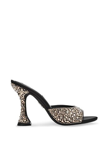 Steve Madden Womens Alejandra-S Black/Silver Heels