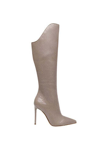 Steve Madden Womens Va Boom Grey Snake Boots
