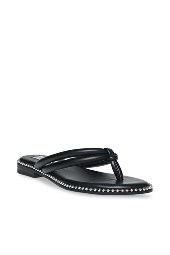 Steve Madden Womens Tahiti Black Flat Sandals
