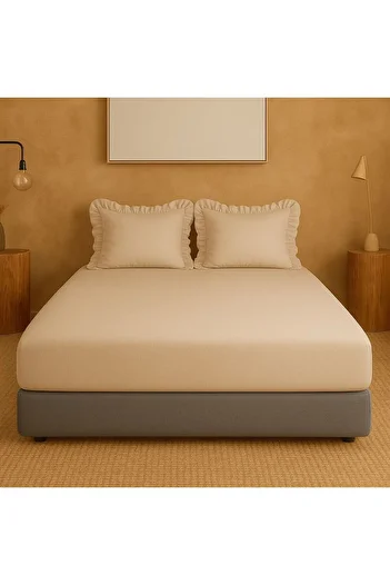 Violacasa Double Ruffled Fitted Sheet Set Private (160X200 and 180X200)