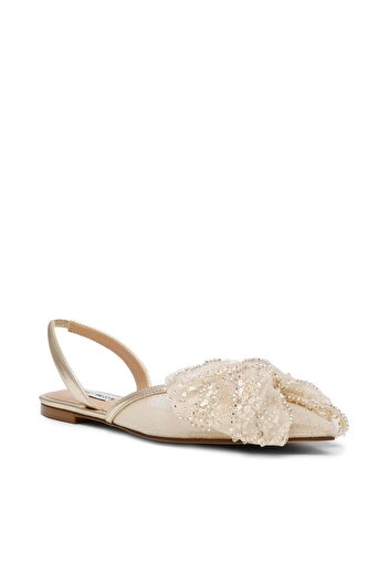 Steve Madden Womens Calibria Gold Ballet Flats