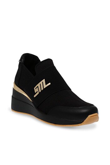 Steve Madden Womens Crosby Black Gold Women'S Sneakers