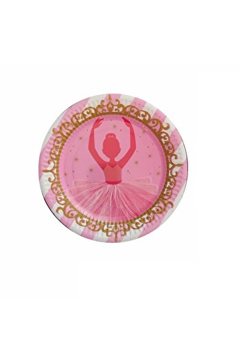 SDX Market Set of 8 party plates, ballerina type, 18 cm