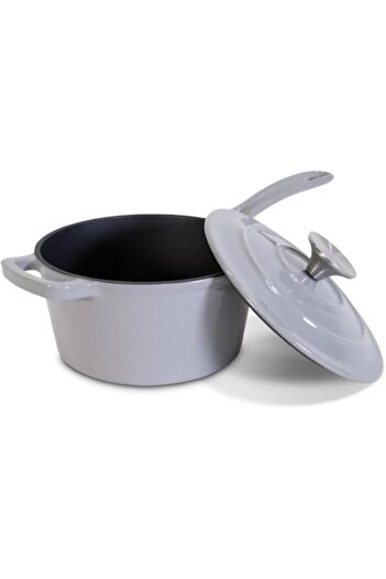 OEMN Cast Iron Pot with Lid 19 cm, Durable Cooking Pot