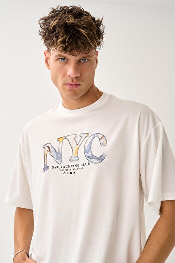 ALEXANDERGARDI Wide Fit Crew Neck Printed Unisex T-Shirt