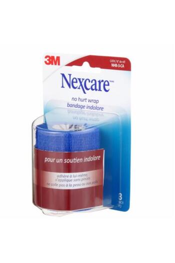 3M Nexcare لفافة بدون أذى 3 بوصات × 2.2 ياردة باللون الأزرق