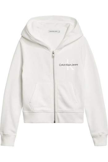Calvin Klein REFLECTIVE MONOGRAM Kadın Beyaz Sweatshirt