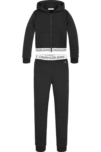 Calvin Klein LOGO TAPE ZIP THROUG Kadın Siyah Sweatshirt