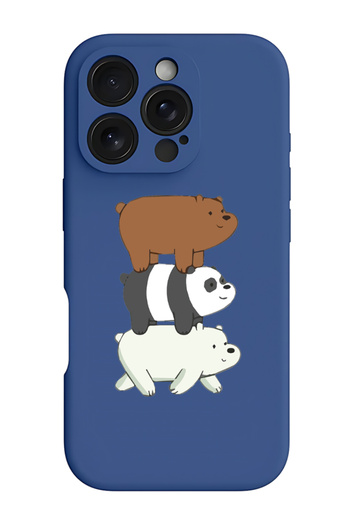 Theodor iPhone 16 Pro Max Blue Protective Liquid Silicone Shockproof Case - Three P&a