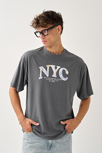 ALEXANDERGARDI Wide Fit Crew Neck Printed Unisex T-Shirt