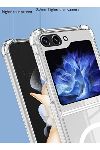 Theodor Case for Samsung Galaxy Z Flip 6 Compatible with MagSafe, Shockproof Phone Bumper Cover Three P&a