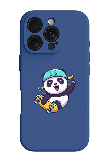 Theodor iPhone 16 Pro Blue Protective Liquid Silicone Shockproof Case - skiing p&a
