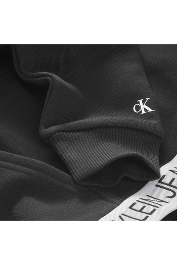 Calvin Klein LOGO TAPE ZIP THROUG Kadın Siyah Sweatshirt