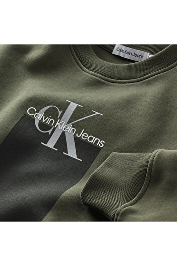 Calvin Klein GRADIENT LOGO SWEATS Erkek Haki Sweatshirt