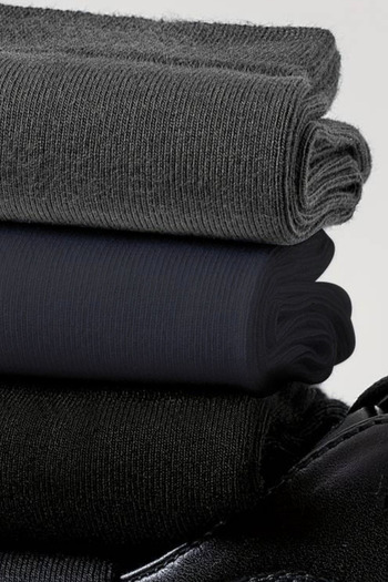 KRAL SOCKS Премиум бизнес (5 чифта) класически дълги сезонни безшевни мъжки бамбукови чорапи