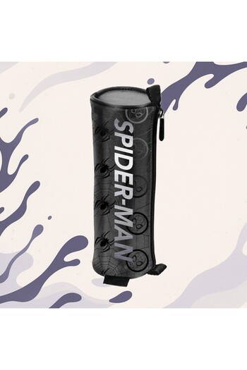 zola Unequipped tubular pencil case, Zola, Marvel Spider-man, 1 compartment, 22 x 8 x 8 cm, black