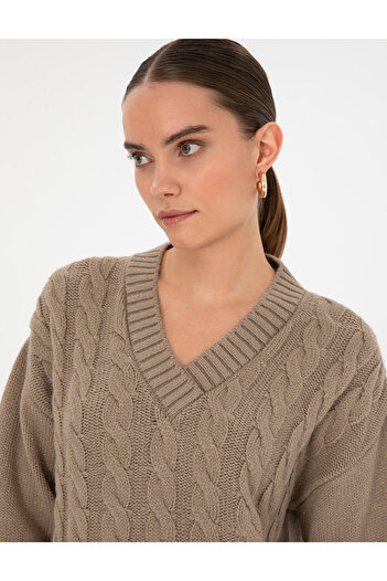Pierre Cardin Mink Comfort Fit V-Neck Sweater 50310890-Vr052