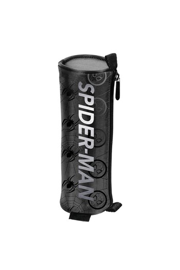 zola Unequipped tubular pencil case, Zola, Marvel Spider-man, 1 compartment, 22 x 8 x 8 cm, black