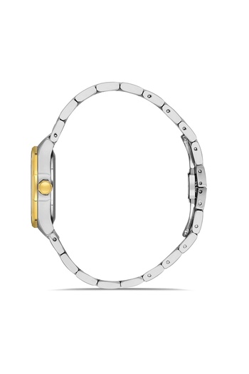 FERRO Yellow and Silver Steel Cord Women's Wristwatch Fl43018A-D 3Atm Waterproof 2 Years Warranty