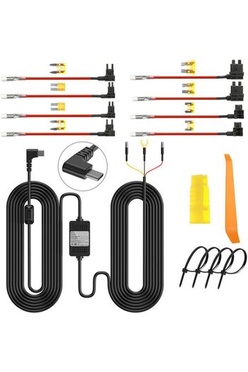 erorex Hardwire Kit,Dash Cam Hardwire Kit,Car Dash Camera Type C Charger Hard Wire Kit Dashcam Dc 12-24V