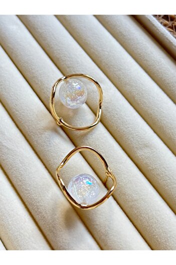 lotusbybuket Vip Steel Gold Pearl Earrings