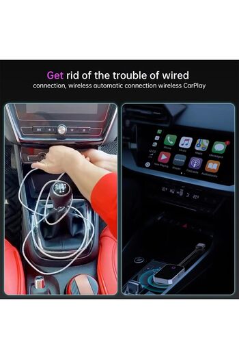 erorex Wireless Carplay Adapter, Compatible Apple Iphone Android Auto 2--1 Bluetooth, Plug & Play, Wire