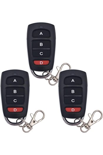 erorex 3Pcs Universal Garage Door Remote Control, 433Mhz Cloning Keychain Car Garage Gates, Wireless