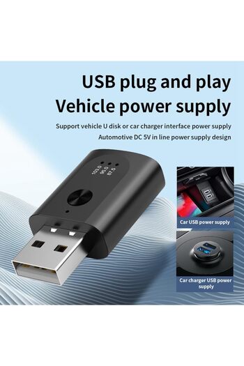 erorex Usb Bluetooth 5.3 Adapter Wireless Audio Receiver & Transmitter Mic Handsfree Calls – Compatible