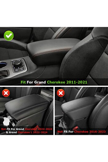erorex Car Center Console Armrest Cover 2011-2020 2021 Jeep Grand Cherokee Accessories Arm Rest Box Pad