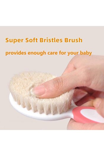 erorex 3 Pcs Baby Hair Brush Silicone Cradle Cap Brush Plastic Hair Comb Set Newborn Baby Toddlers Soft