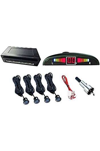 erorex Car Led Parking Sensor Monitor Auto Reverse Backup Radar Detector System Backlight Display 4 Sensors