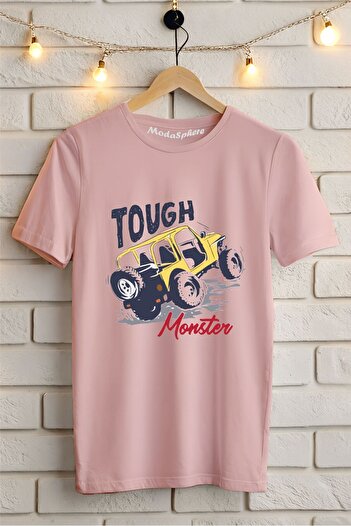AR&YOS TOUGH MONSTER Τυπωμένο Unisex Oversize T-shirt