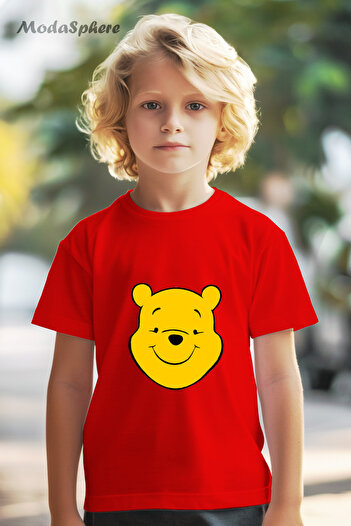 AR&YOS Oversize Tee with Animal Figure Winnie Head Print