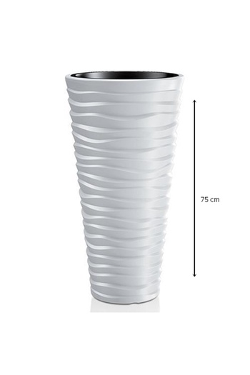 SGTT ghiveci de flori diametru 39cm, înălțime 75cm, alb