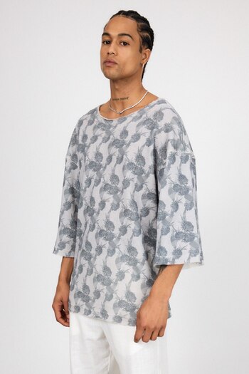 İLKCET MODA Half Sleeve Digital Printing Oversize Tshirt
