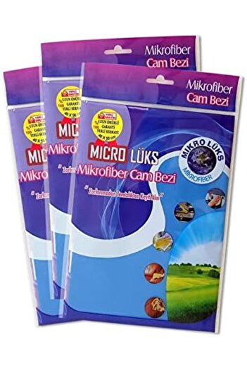STOREMAX Polysight Luxury Microfiber Microlux Glass Cleaning Cloth 40X50Cm (Blue, Pack of 3) Trendzap 467437
