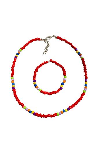 LeylanTakı Leylan Jewelry Children's Red Necklace Bracelet Set