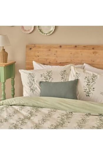 STOREMAX طقم غطاء لحاف مزدوج من snShop Maison%100 قطن رانفورس جوليا، أخضر، 200 × 220 467437