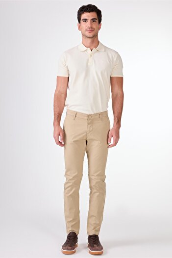Dufy Mink Side Pocket Straight Regular Fit Men's Trousers