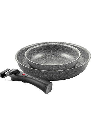 STOREMAX Sersadsn Torre Frying Pan Set, Ceramic Coating, 20 + 28 Cm, Suitable for Induction Cookers, Ç