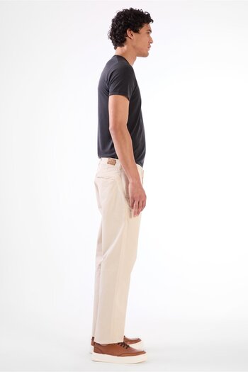 Dufy Bone Side Pocket Straight Regular Fit Men's Trousers